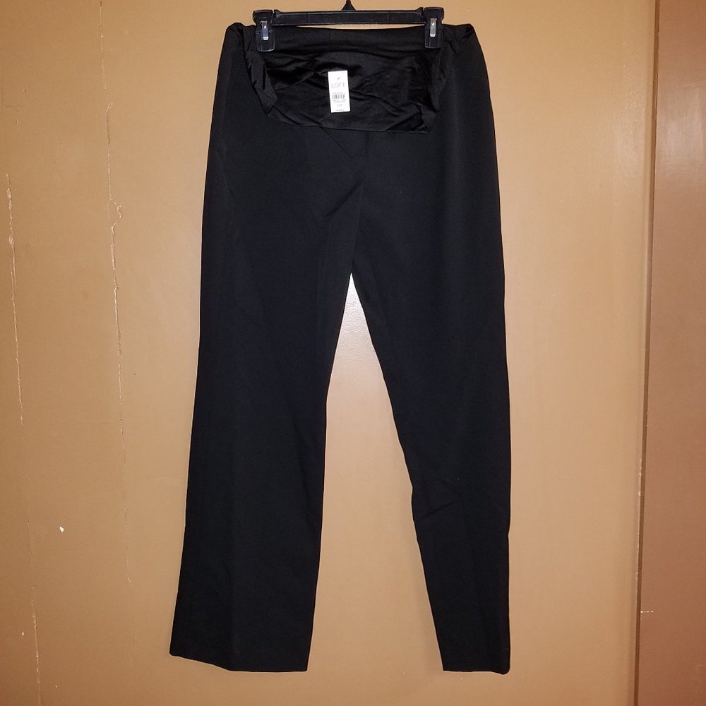 $98 LOFT MATERNITY Sz 10 BLACK DRESS PANTS NWT